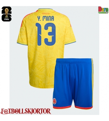 Colombia Yerry Mina #13 Hemmakläder Barn VM 2026 Kortärmad (+ Korta byxor)